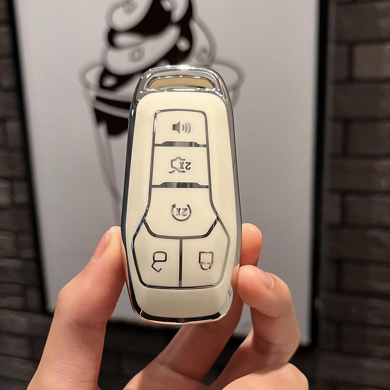 Чехол-брелок из мягкого ТПУ, чехол для автомобильного ключа, чехол-брелок для Ford Fusion Mondeo Mustang F-150 Explorer Edge 2015 2016 2017 2018, аксессуары