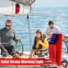 Hgbgfh 2 Pcs Solar Warning Light Flash Warning Light Solar Warning Light Outdoor Flash