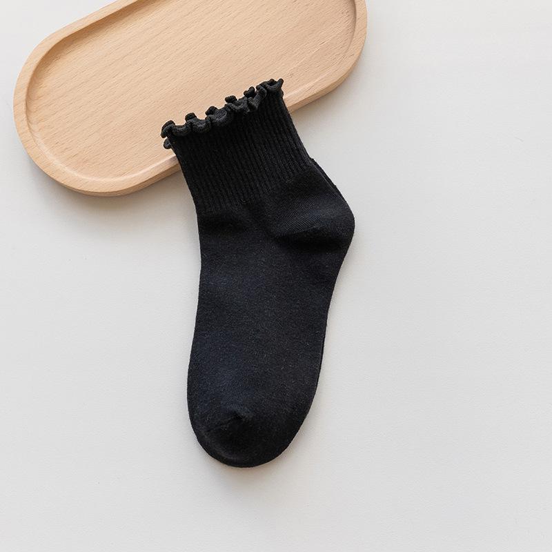 Носки с оборками НОВЫЕ Весенне-летние тонкие Женские носки Солнечная система Jk Милые носки Вентилируемые Однотонные Повседневные носки