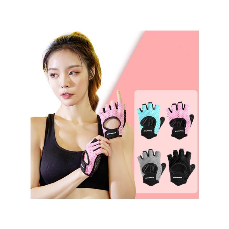 Half Hand Breathable Workout Gloves Weight Lifting Exercise Fitness Training Customized Logo Pink Gym Unisex Cycling Outdoor
