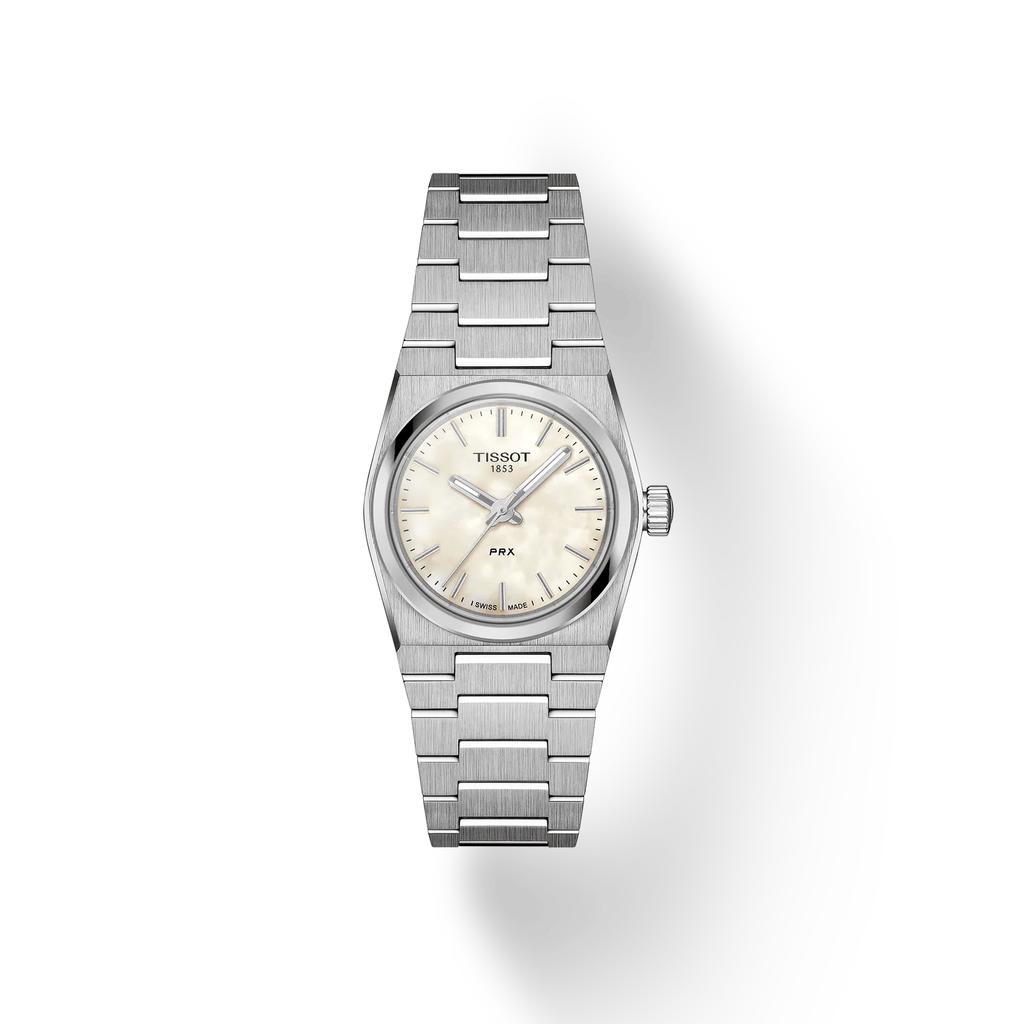 Tissot Мужские модные часы из нержавеющей стали с циферблатом из белого перламутра T137.010.11.111.00