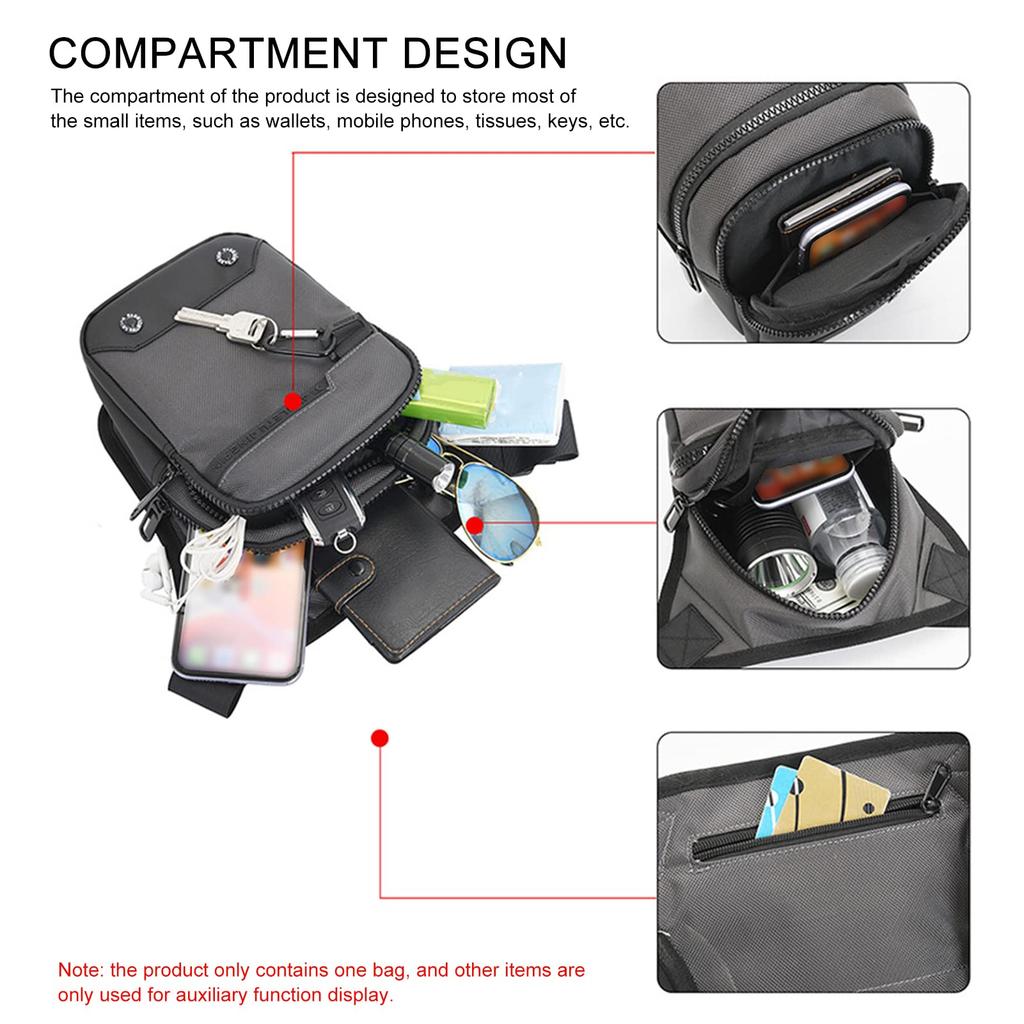 Aumotop Bike Leg a and Waist Bag for Fitness Bikes and Other Outdoor Features a Design and Ideal for Outdoor and Bag, Lightweight, Waterproof,