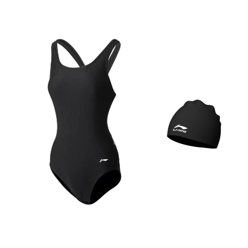 Li Ning Слитный купальник женский черный LiNing-LNYW022-1