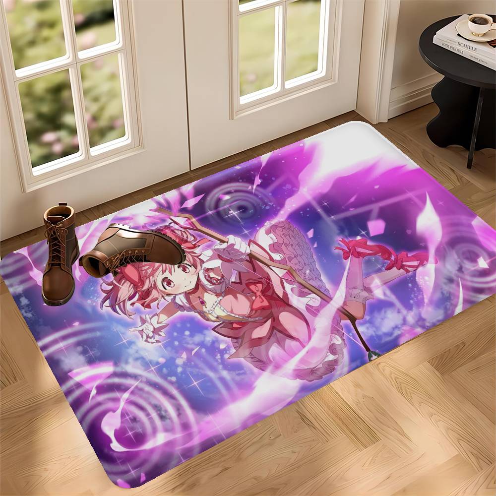 Anime Puella Magi Madoka Magica Door Mat Cheaper Anti-slip Modern Living Room Balcony Printed Bedside Mats