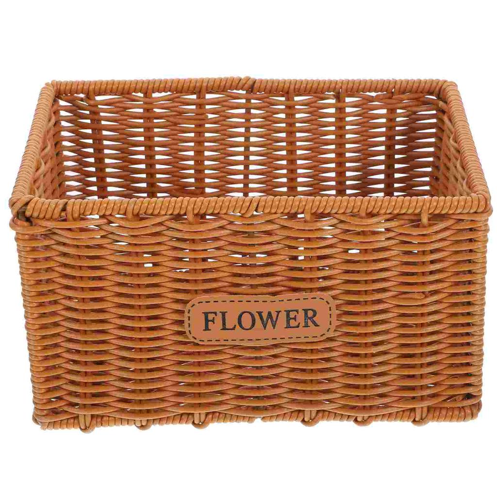 Корзина для хранения из искусственного ротанга, плетеные корзины для растений, цветочные корзины для растений в сельской местности, для комнатных растений