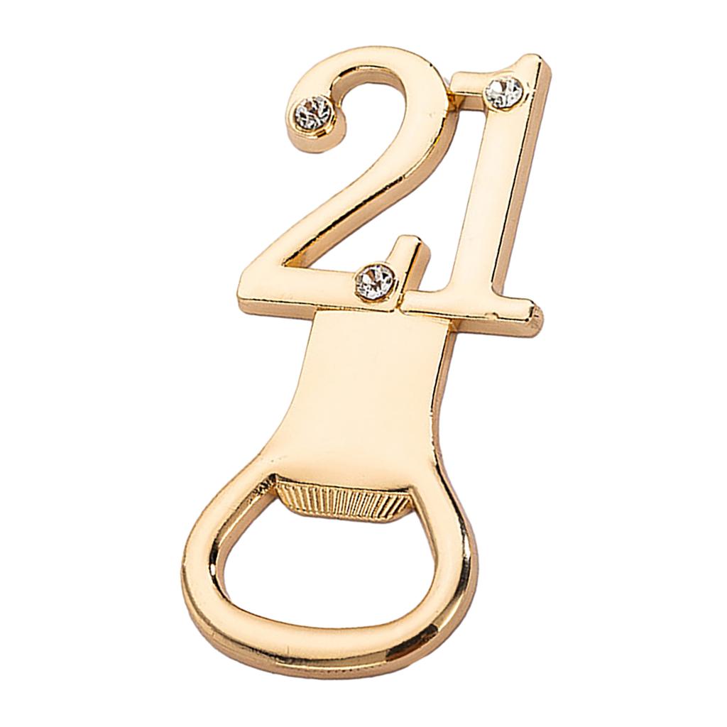 Открывалка для пива с цифрами, персонализированная открывалка для крышек, золотой инструмент для открывания бутылок, принадлежности для вечеринок на дни рождения и годовщины