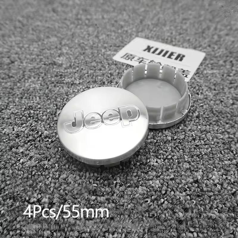 4Pcs Original Car Wheel Center Hub Cap Cover For Jeep Renegade Compass Grand Cherokee Wrangler jk Gladiator Patriot Liberty QTMYN1