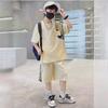 2024 Boys' Cartoon Summer Streetwear Two-Piece Suit - Cool, Trendy Clothing for Medium and Large Children