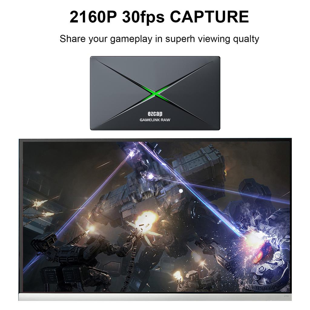 Ezcap333 GAMELINK RAW 4K HD Video Capture Card Type-C USB3.0 Video Capture Box Up To 2160p 30fps