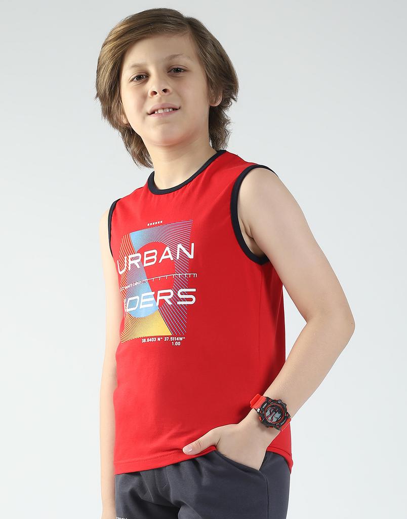 Футболка для мальчика стандартного кроя с принтом | Полурукав | Круглый вырез | Повседневная футболка для мальчика