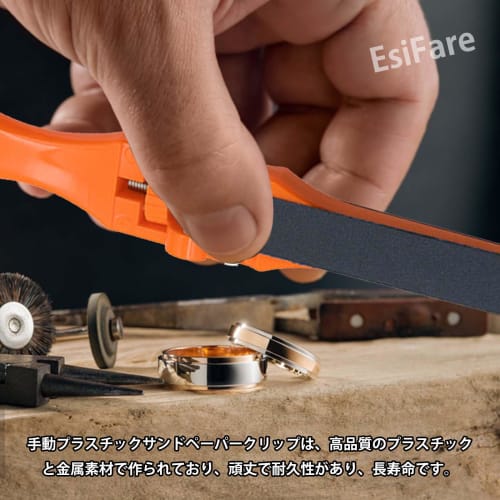 EsiFare Sandpaper Holder, Sanding Tool, Sandpaper Clip, Convenient Manual Plastic Sandpaper Clip, Polishing Stick Grinding Rod Holder for DIY Crafts,