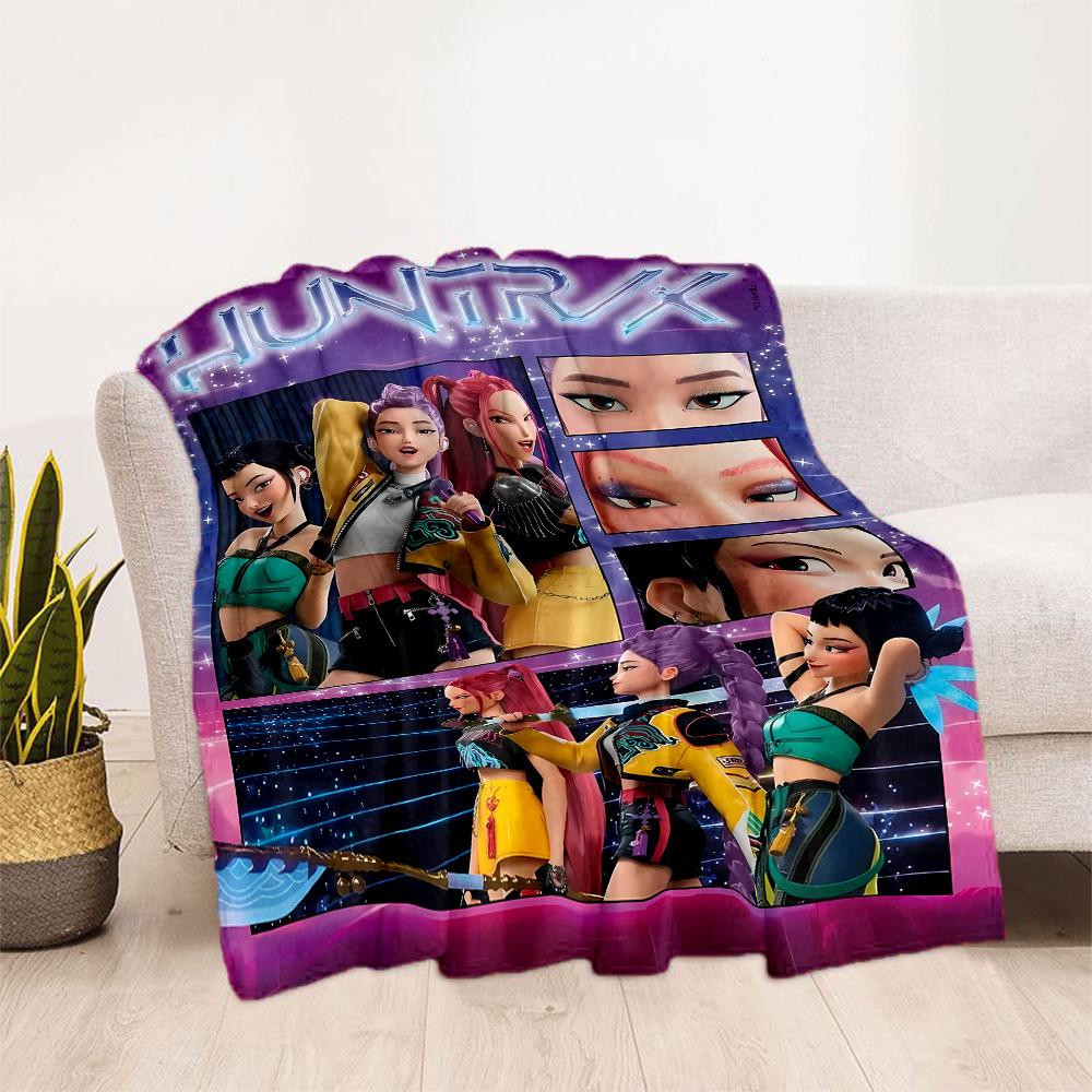 1pc Demon Hunter Girls Colors blanket Soft and Warm for Sofa Office Camping Travel Livingroom Great Gift for Friends and Family Comfortable