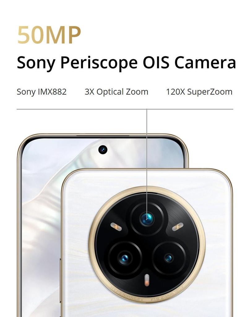 Realme 14 Pro+ 5G Smartphone, 12GB RAM 512GB ROM, 6.83-inch Curved AMOLED Display, 50MP Sony IMX896 OIS & 50MP Periscope Rear Cam