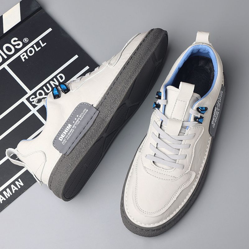 Мужские кожаные повседневные кроссовки