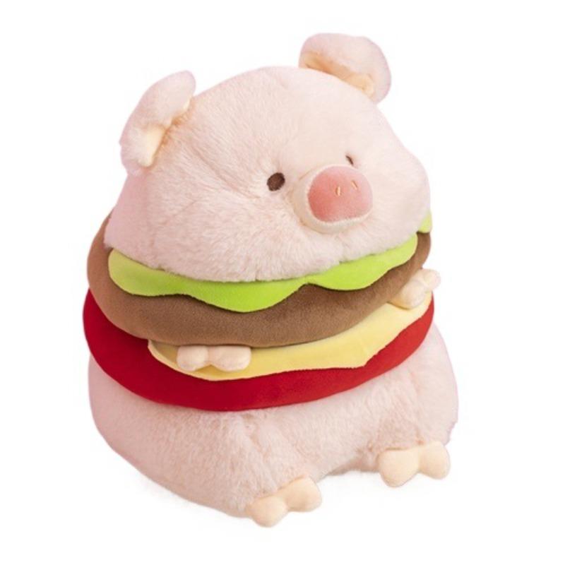 New Burger Pig Doll Creative Plush Toy Pig Cute Doll