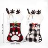 Pet Dog Christmas Stockings Christmas Tree Hanging Decorations Large Bone Shape Pets Stockings For Dogs Gift Bag Holiday Decor