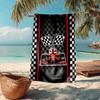 Ultra-Soft Beach Towel with Racing Theme,Ideal for Pool - Camping, Diving - Perfect Travel Essential, Vibrant Beach Towel.
