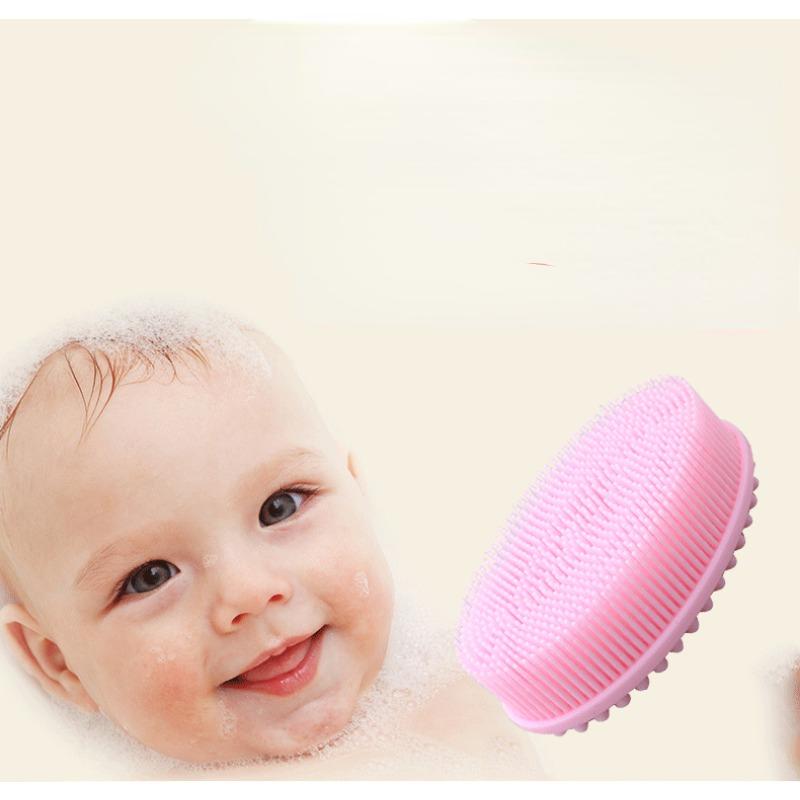 Силиконовая щетка для младенцев, детская массажная щетка для ванны, сенсорная щетка для ванны, мягкая щетка для ванны с волосами