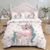 Cartoon Ballet Dancing Girl Duvet Cover Set Princess Style Twin Size Bedding Set Kids Girl Nordic Bed Cover Full Twin Queen King