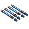 4Pcs CVD Front Rear Drive Shaft Metal Transmission Axle for Traxxas Slash 4X4 1 10 RC CarDark Blue