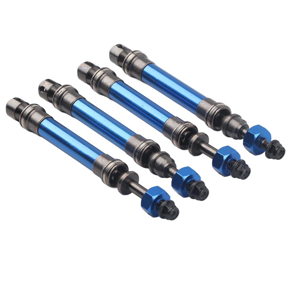 4Pcs CVD Front Rear Drive Shaft Metal Transmission Axle for Traxxas Slash 4X4 1 10 RC CarDark Blue