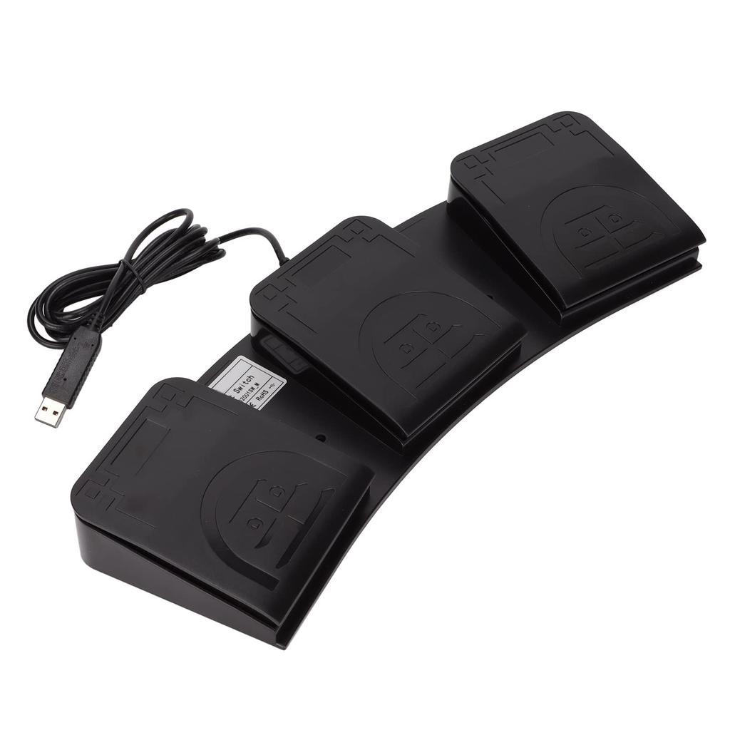 USB-педаль тройной ключ MIDI-контроллер с эргономичным дизайном, идеальна для игры, подходит для работы, игр, передачи данных/заводского тестирования, Linux/OS