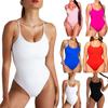 Women'S Swimsuit Abdominal Strap Backless Design Tethered Swimsuit Bikini Solid Swimsuit