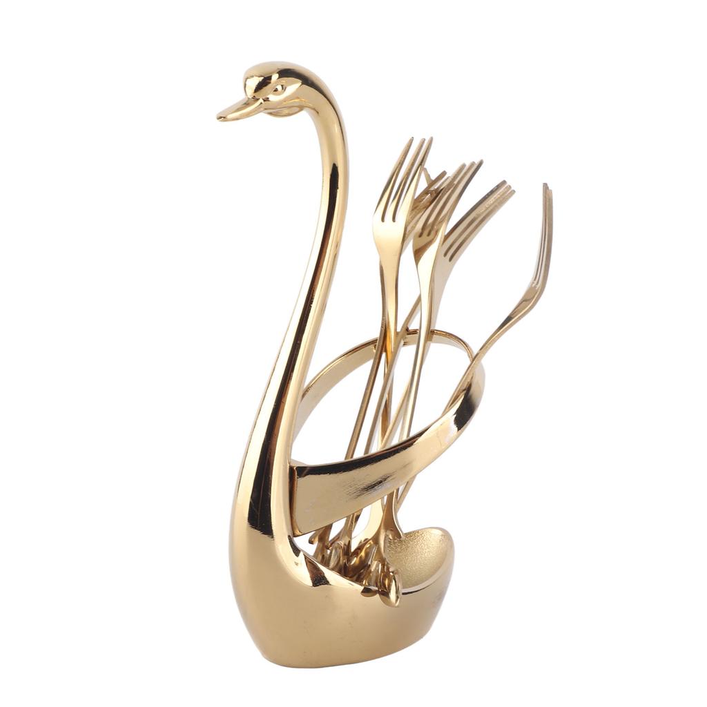 Tableware   Zinc Alloy Fruit Dessert Tasting Forks Spoon with   Base for Home Kitchen