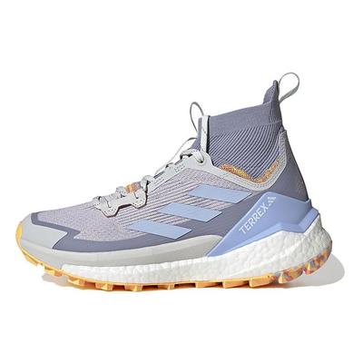 Terrex Free Hiker 2 Амортизирующие Нескользящие Прочные Высокие Уличные Функциональные Кроссовки Женская Обувь Синий Фиолетовый HP7499