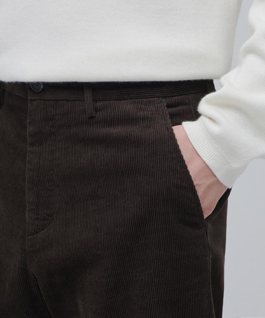 MUSINSA STANDARD Regular Fit Corduroy Pants [Dark Brown]