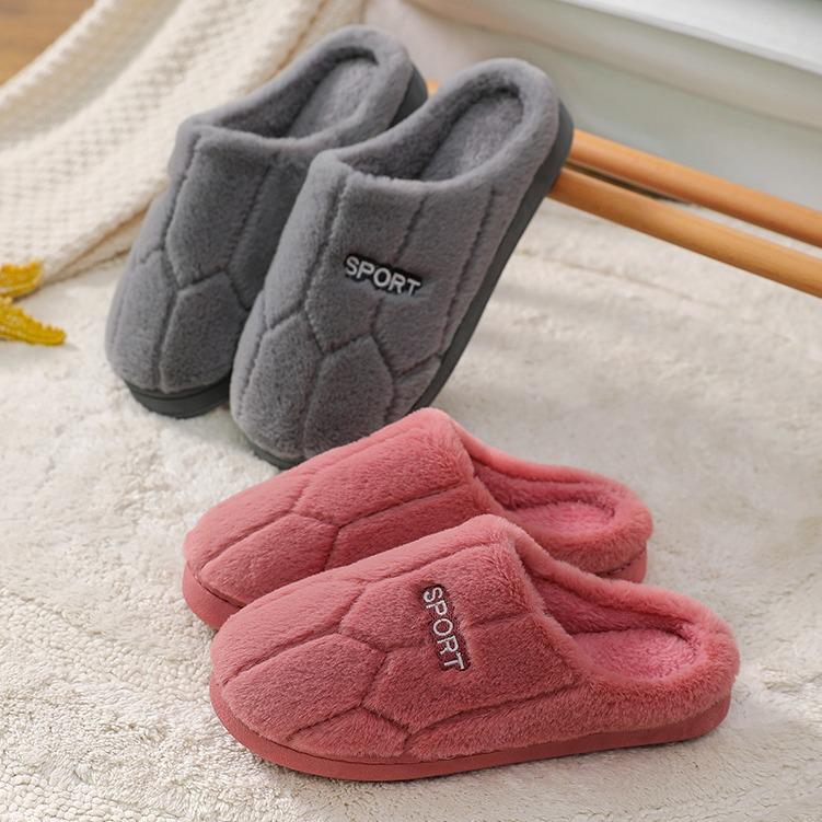 Order Two Size Up Women's Slippers Autumn Warm Plush Slipper Bedroom Ladies Comfortable Soft Cotton Shoes
