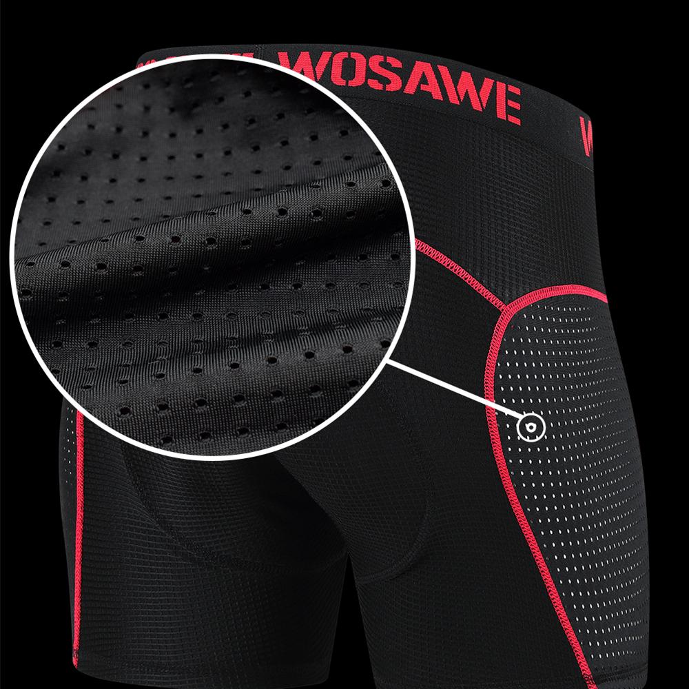 Wosawe Велосипедные шорты с 3D гелевой подкладкой, силиконовое велосипедное нижнее белье, компрессионные велосипедные шорты для горного велосипеда, дышащие дорожные шорты с защитой от пота