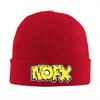 Шляпа-бини NOFX Логотип панк-группы Вязаные шапки для женщин Унисекс Зимние шапки Акриловые теплые шапки