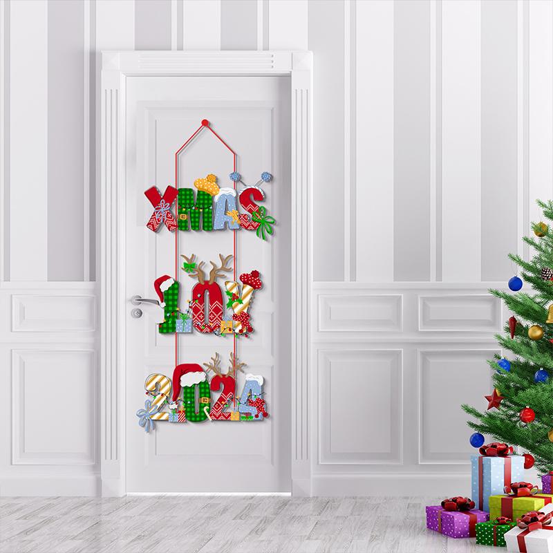 Merry Christmas Hanging Decorations Europe Pendant The United States Christmas New Party Decorative Door Hanging