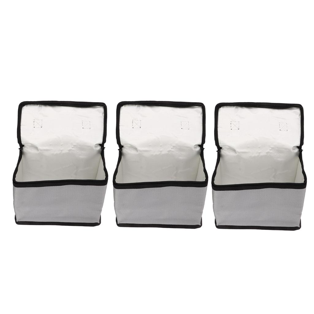 3 шт. Сумка для литиевых аккумуляторов на молнии, портативный огнеупорный взрывозащищенный чехол для хранения аккумуляторов