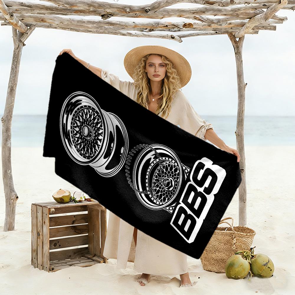 Racing Wheels By Bbs Beach Towel Super Soft & Absorbent Comfortable Lightweight Portable for Swimming,Beach,Camping, Travel, Beach Accessories,Gym