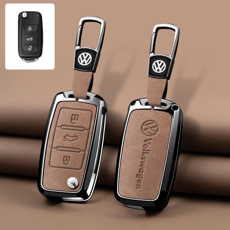 hijk1 Car Key Fob Case Cover For Volkswagen VW Polo Tiguan Golf Jetta Beetle Eos Scirocco Up Transporter Sharan Keychain Accessories