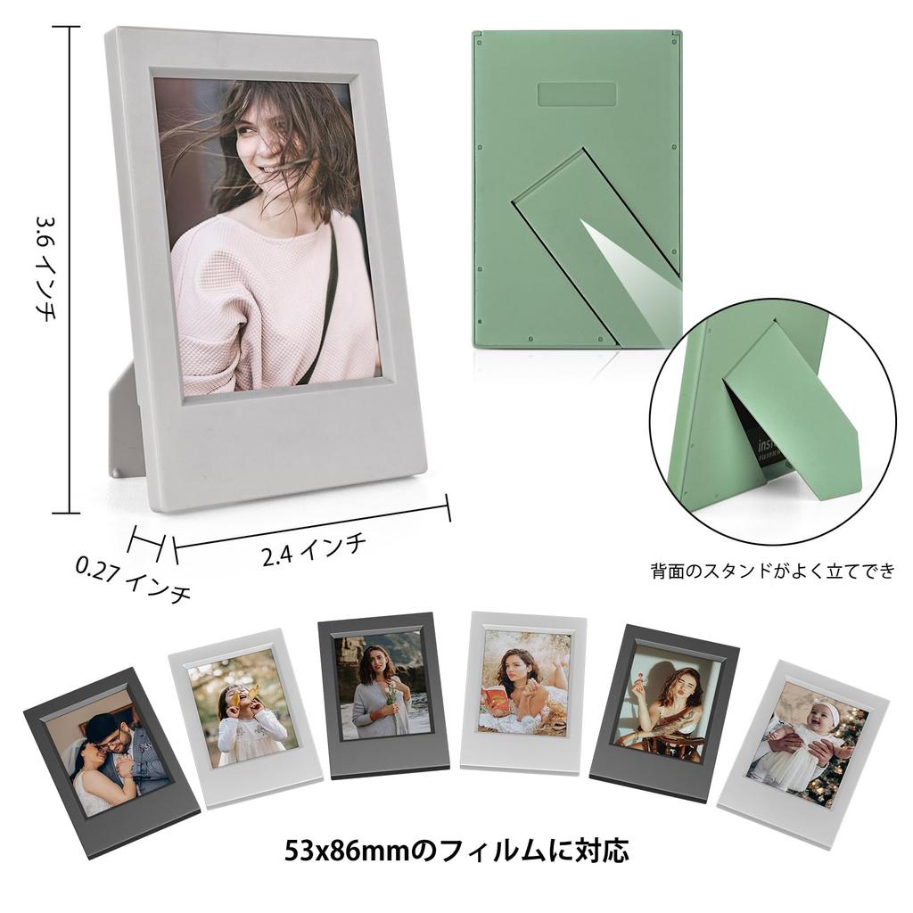 HIYQIN 2x3 Mini Photo Frame Set with Clear Protective Film Desk Display Small Photo Frame for Instax Mini Photos Film Frame Photo Holder 8-Piece -