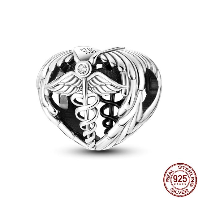 Новый из 925 серебряных бусин, подходящий для браслета, подвески, ювелирные изделия своими руками для женщин, подарок