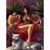 Fantasy Cleopatra Anime Diy Diamond Embroidery Tiger Sexy Beauty Diamond Painting Cross Stitch Full Drill Mosaic 5d Home Decor