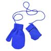 Comfortable Warm Kids Ski Gloves Knitted Snow Gloves With String Mittens Cute Kids Winter Accessories For Skiing Skating