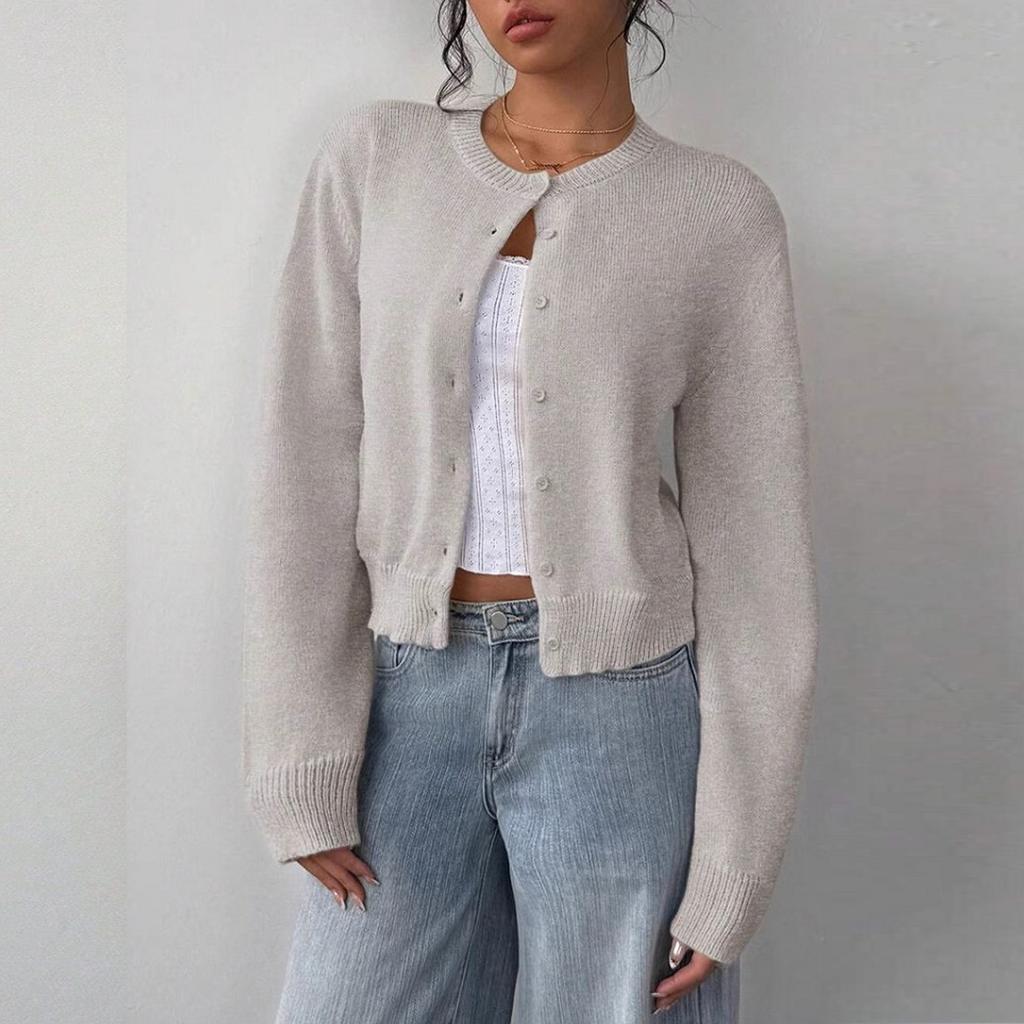 Women's Cardigan Sweaters Lightweight R-Neck Long Sleeve Outfits Fall Fashion 2025 Clothing