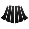 6Pcs B Pillar Posts Trim Glossy Black Exterior Window Decal for Macan 95B 2014 to 2025 Exterior Side Door Window Trim