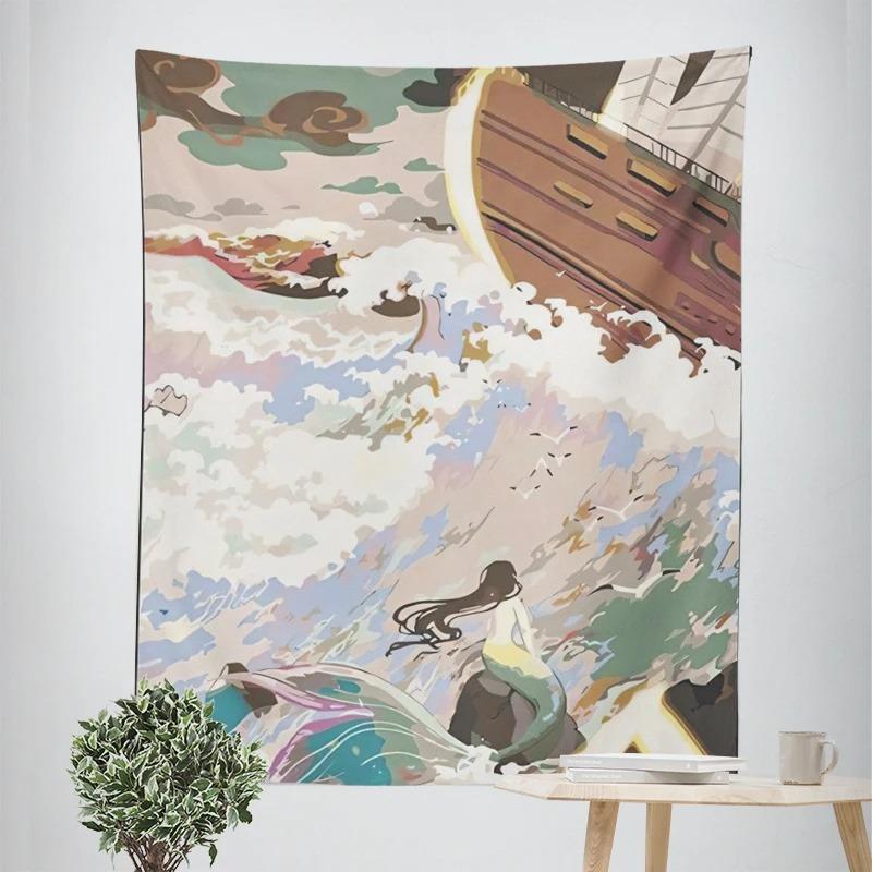 Украшение стен дома Гобелен Простой узор Украшения Подвесная ткань Офис Гостиная Гобелен