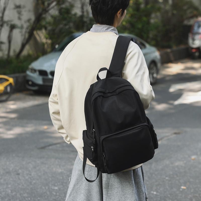 Женский школьный рюкзак мужской однотонный легкий дорожный рюкзак студенческий рюкзак