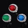 Jewelry Simulation Pigeon Blood Red Corundum Blue Spinel Plain Surface Retro Ring Main Stone 15 * 20