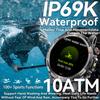 Военные GPS-смарт-часы для мужчин с компасом, фонариком, водонепроницаемостью 10 ATM, трекером активности, множеством спортивных режимов
