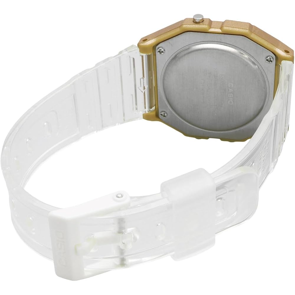 Casio F-91WS-7A2 Цифровые кварцевые часы Унисекс Золотой Прозрачный Цвет Модный Стиль