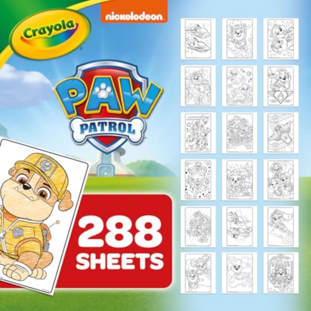 Раскраска Crayola Paw Patrol с подарком для детей 288 лет 6 Наклейки, Страницы, 3, 4, 5,