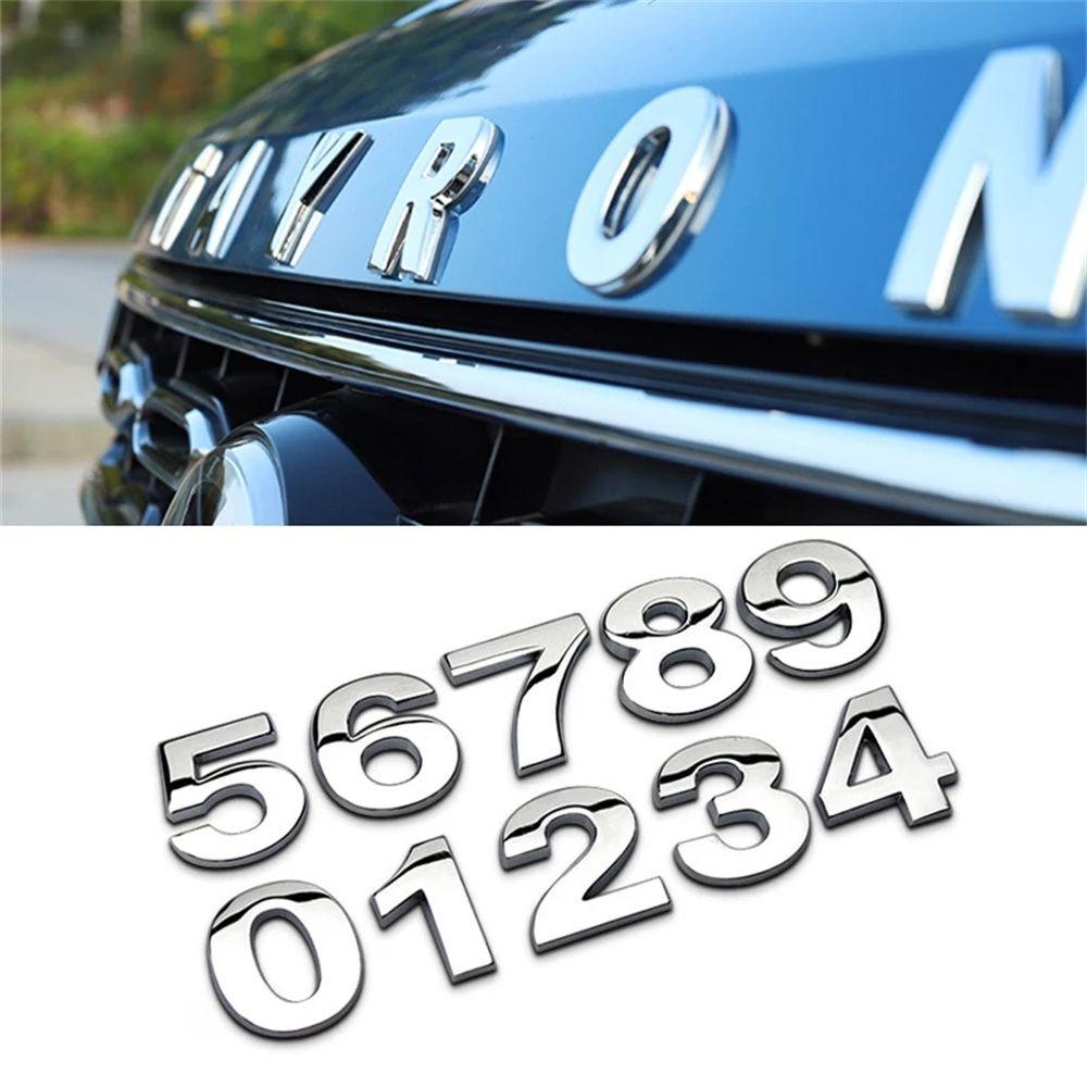 Badge 25mm Car Decals Metal Alphabet Stickers 3D Sticker Letter Number Stickers Car Stickers